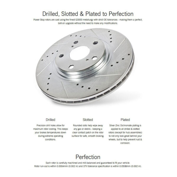 Power Stop AR8640XPR Front Evolution Drilled & Slotted Rotor Pair - Image 3