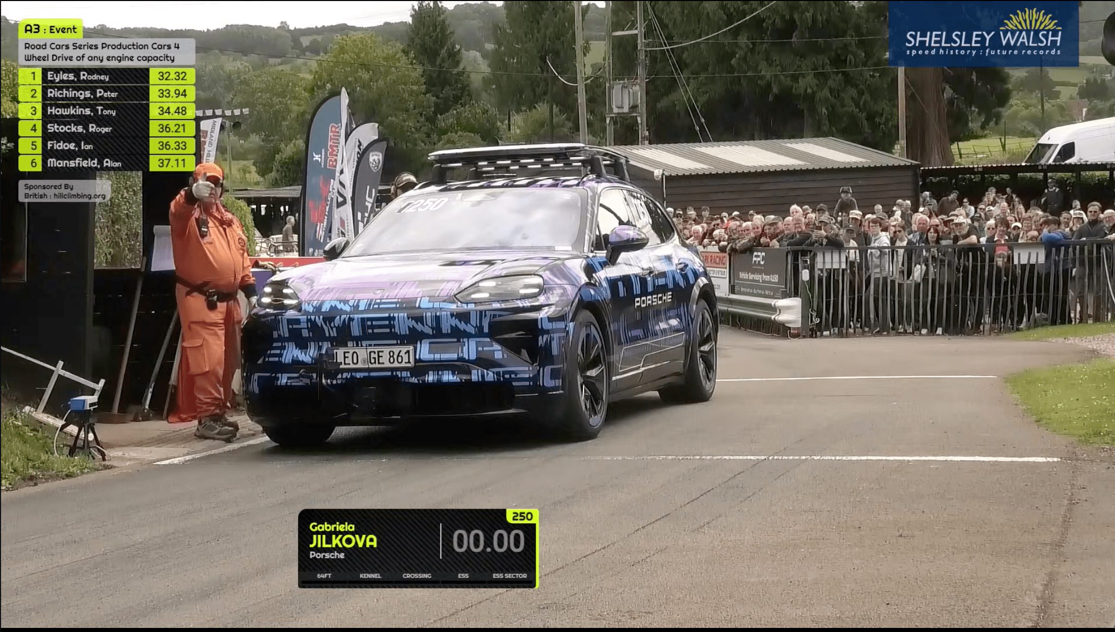 Porsche Secretly Entered the 2027 Cayenne EV in a Hill Climb, and It Set a Record