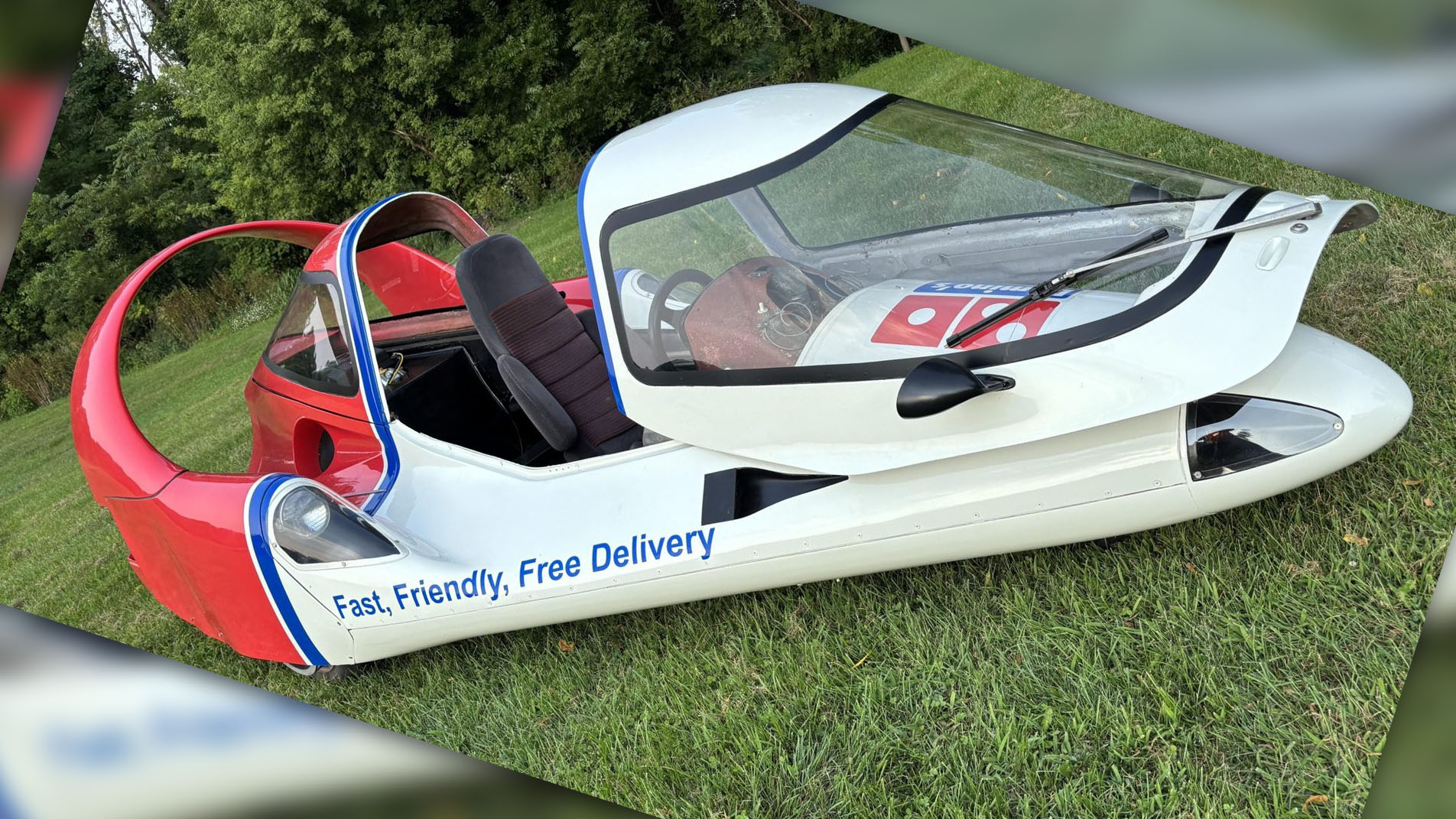 The Three-Wheeled Domino’s Pizza Delivery Car That Time Forgot Is For Sale