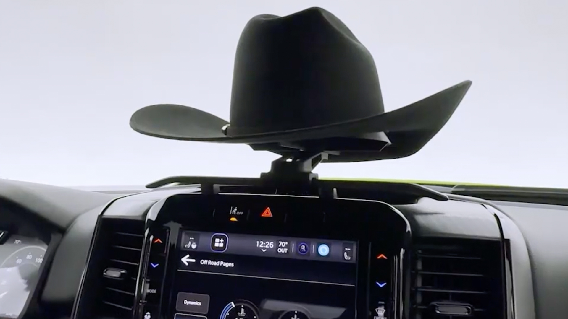 Ram Designed its Own Dashboard Cowboy Hat Holder