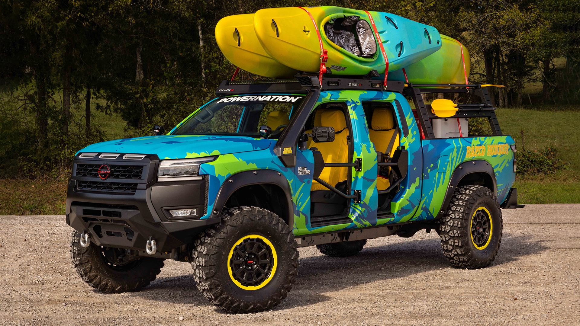 This SEMA Nissan Frontier Really Nails the Nickelodeon Hot Wheels Monster Truck Aesthetic