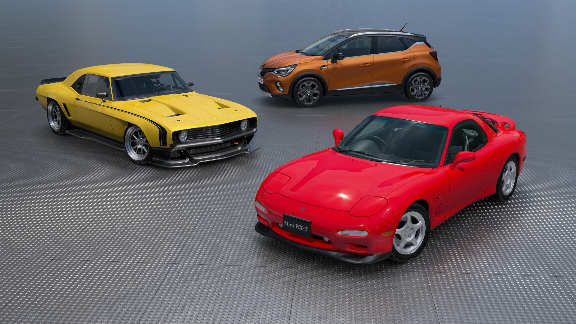 Gran Turismo 7 Marks Four Years With an FD RX-7 and Restomodded Camaro
